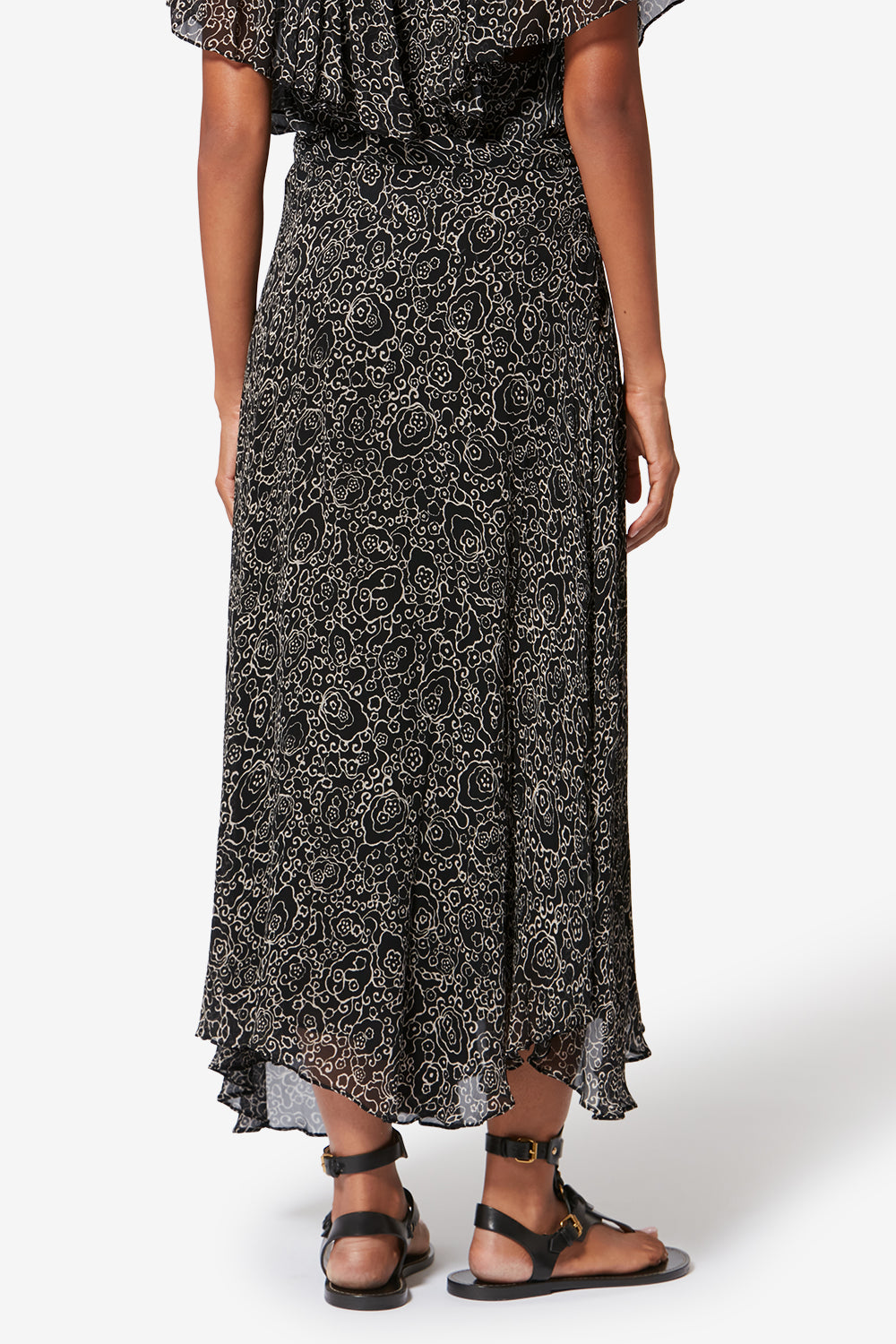 Lycia プリントモスリン ミニスカート - Black and ecru - Woman - 5