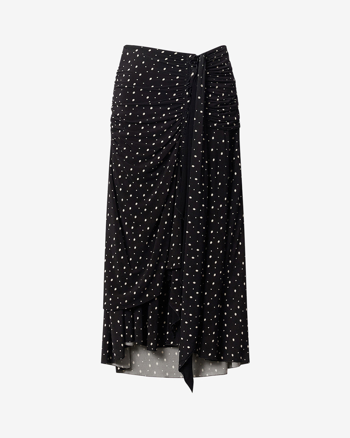 GYELLE SKIRT Woman black and ecru | ISABEL MARANT Official online