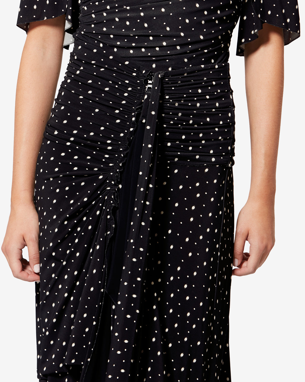 Gonna midi gyelle - Black and ecru - Woman - 2