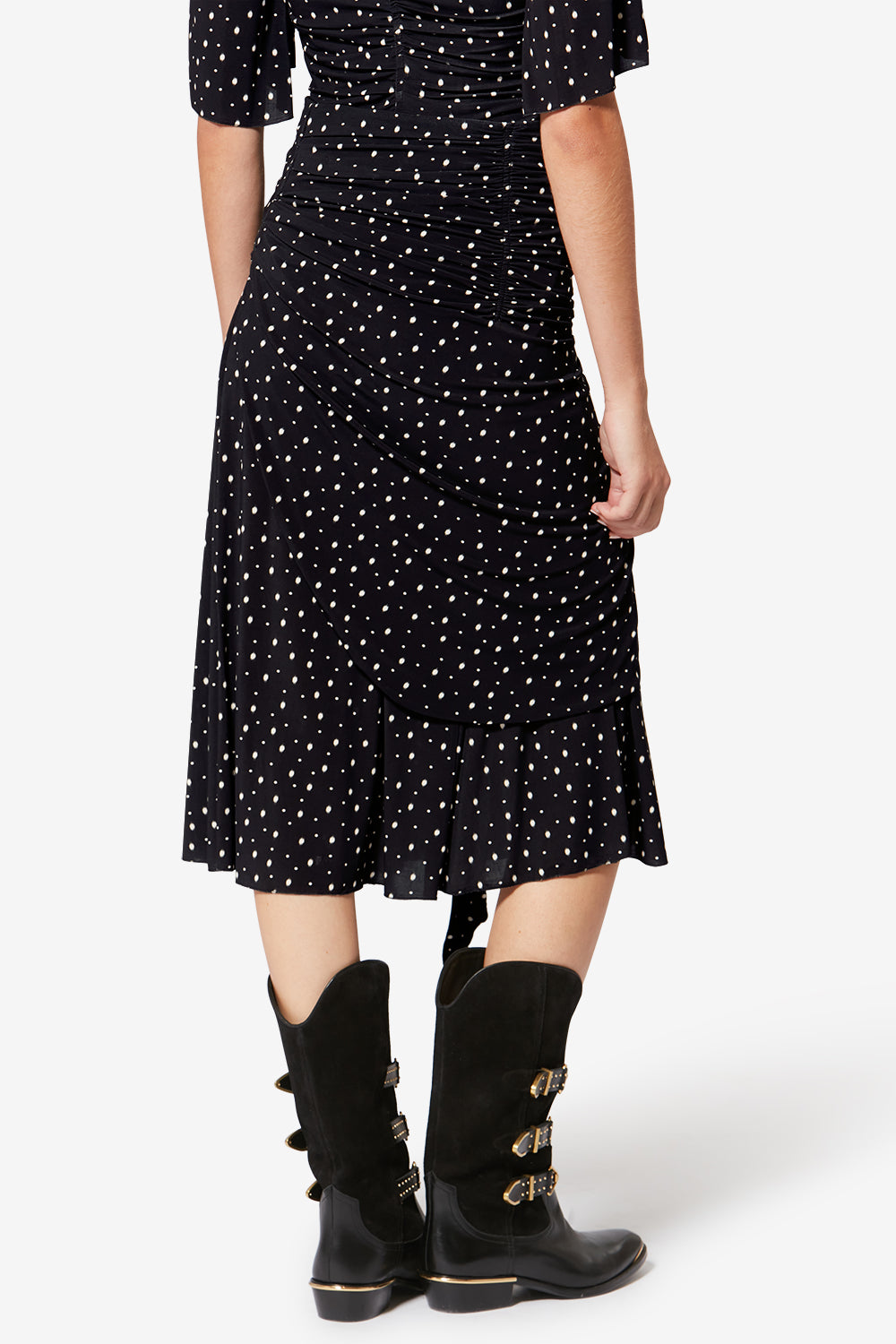 Falda midi gyelle - Black and ecru - Woman - 5