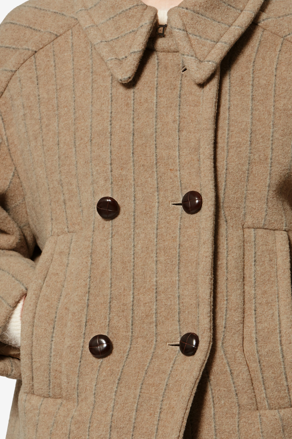 Fiby-ga wool coat - Taupe - Woman - 3
