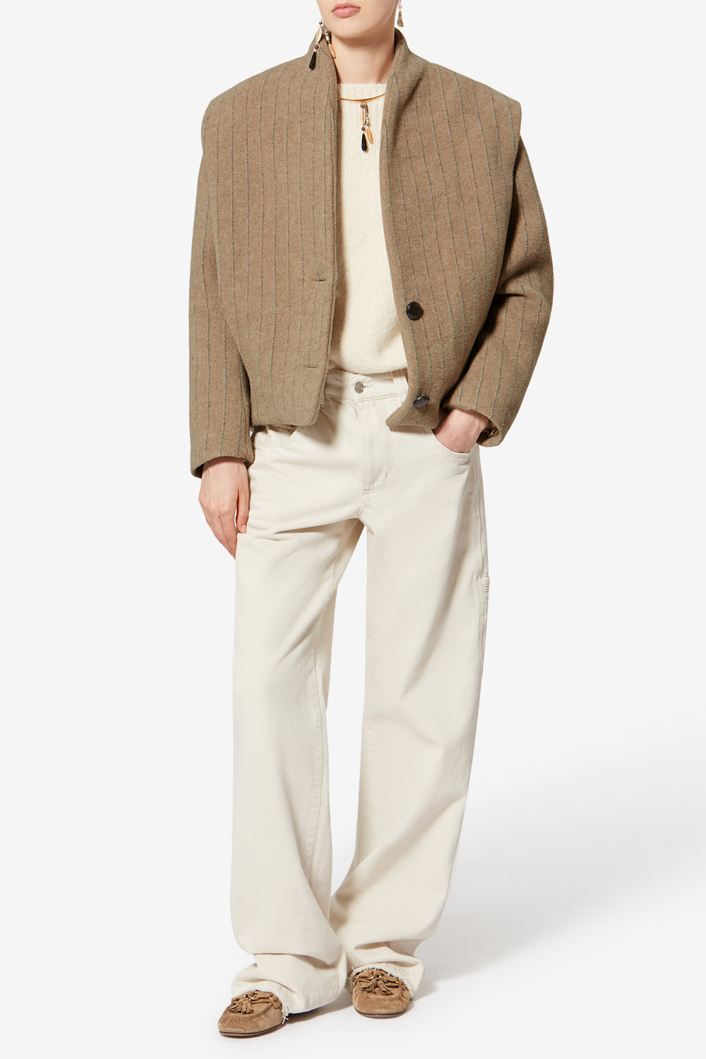 Dyogo-ga ウールコート - Taupe - Woman - 2