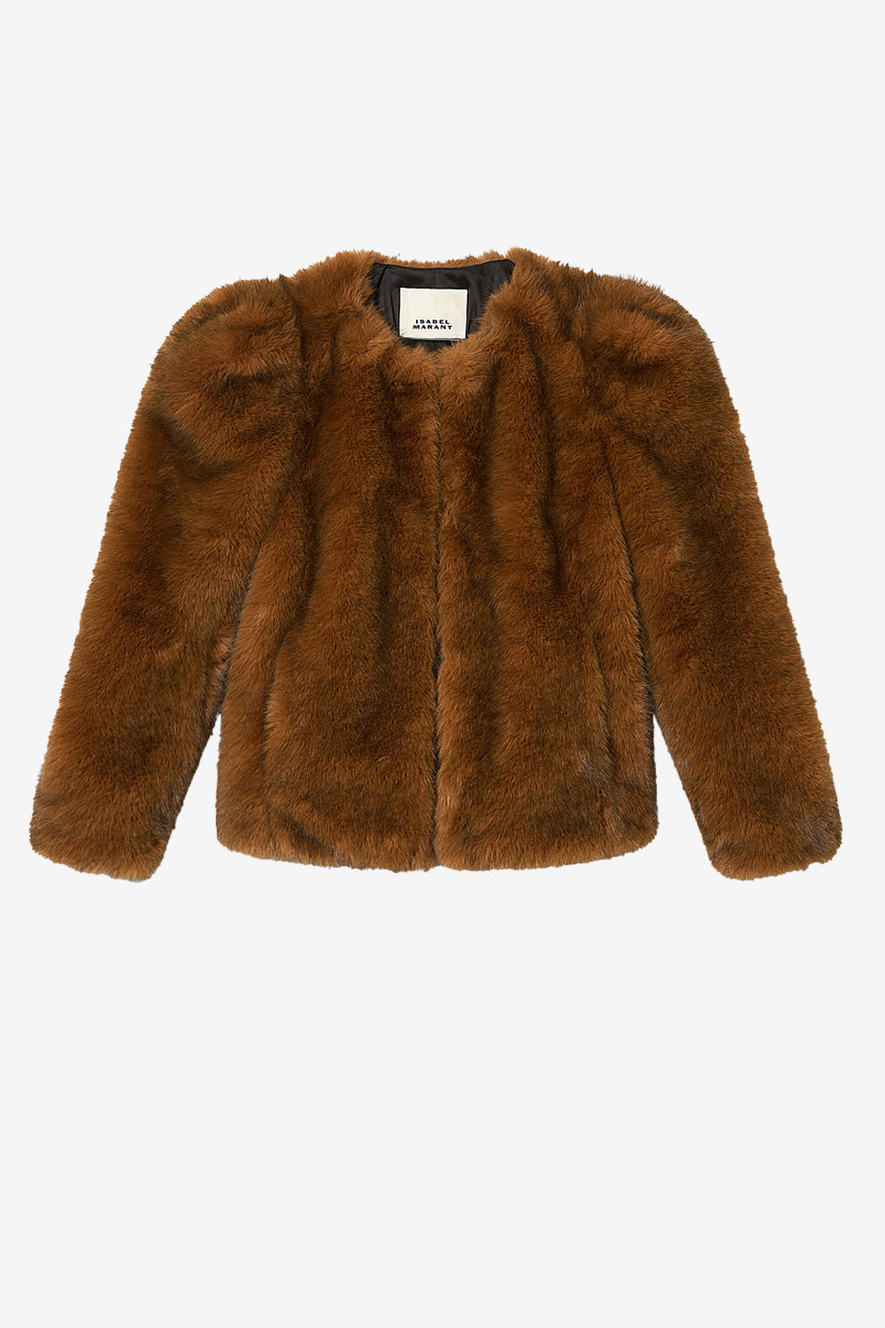 Bahria faux fur teddy coat - Ochre - Woman - 1