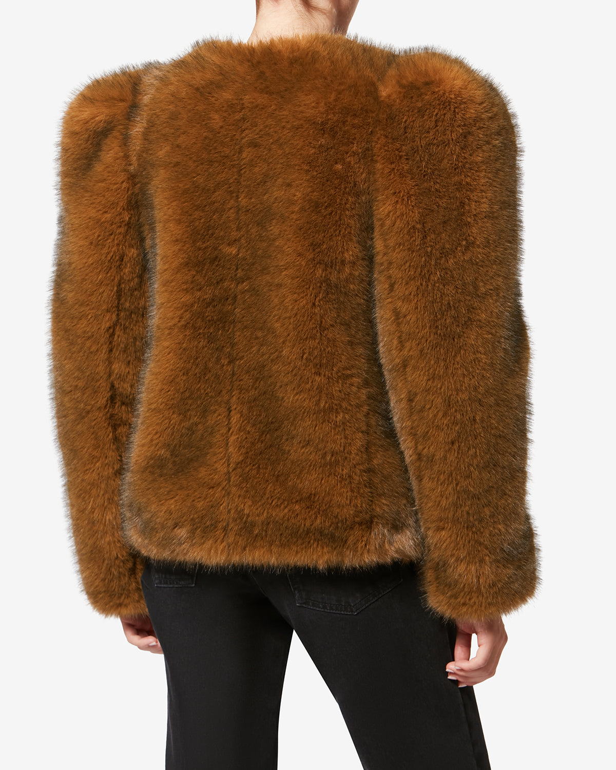 Bahria faux fur teddy coat - Ochre - Woman - 4