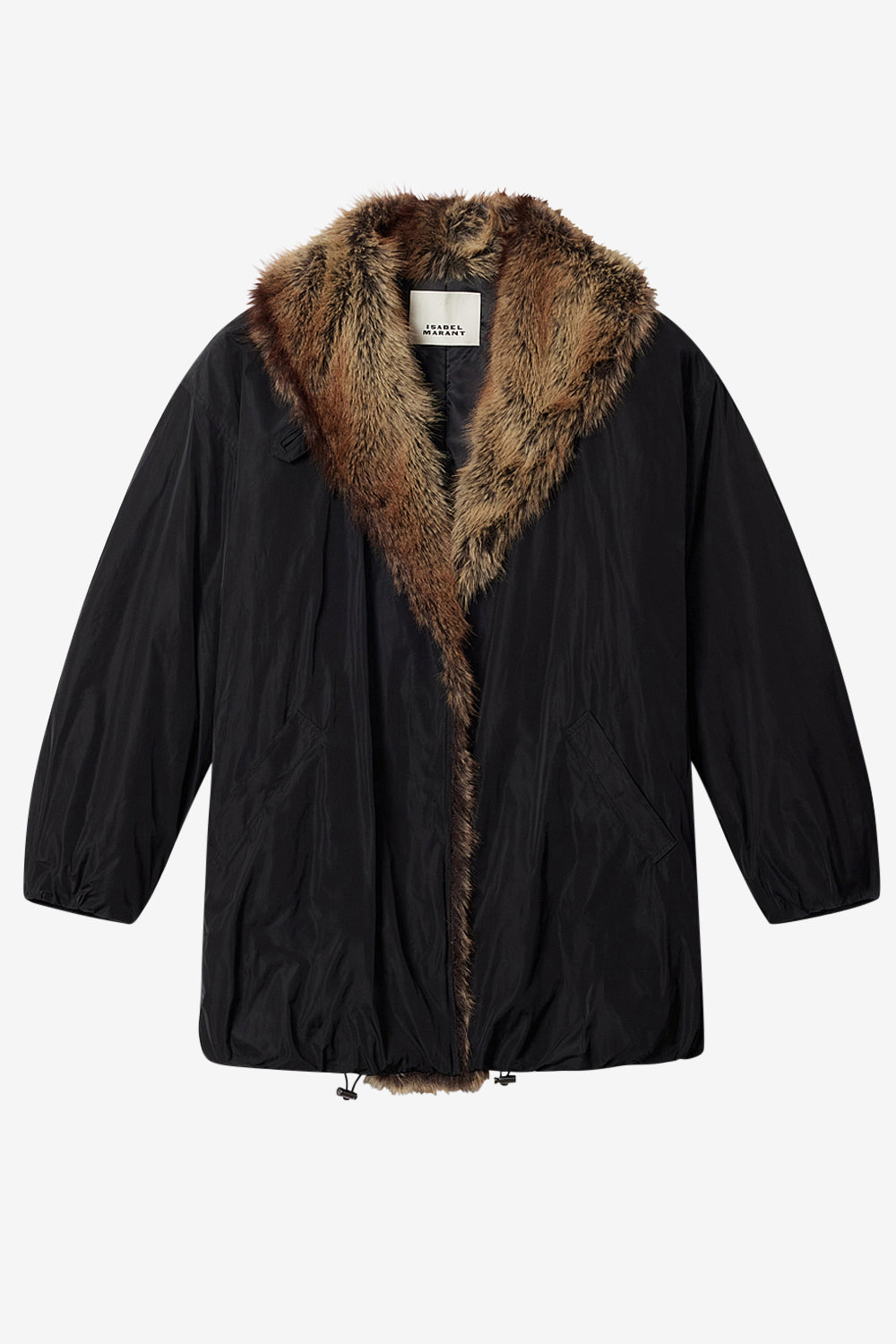 Cardine parka with faux fur lining - Black - Woman - 1