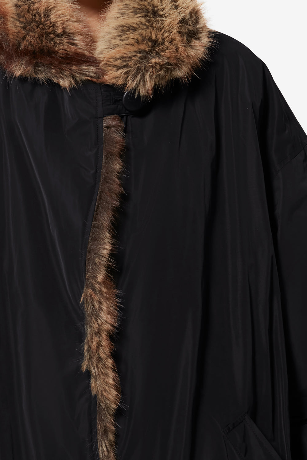 Cardine parka with faux fur lining - Black - Woman - 3