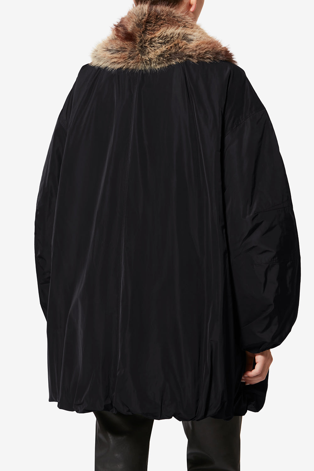 Cardine parka with faux fur lining - Black - Woman - 5