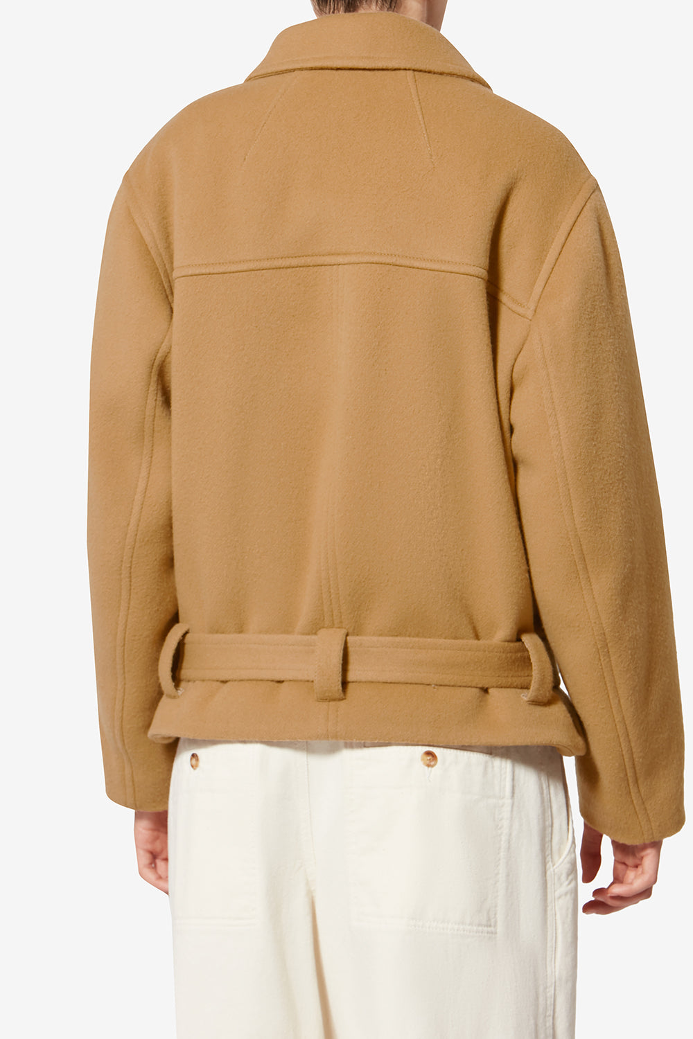 Warna men's short virgin wool and cashmere coat - Camel - Woman - 5