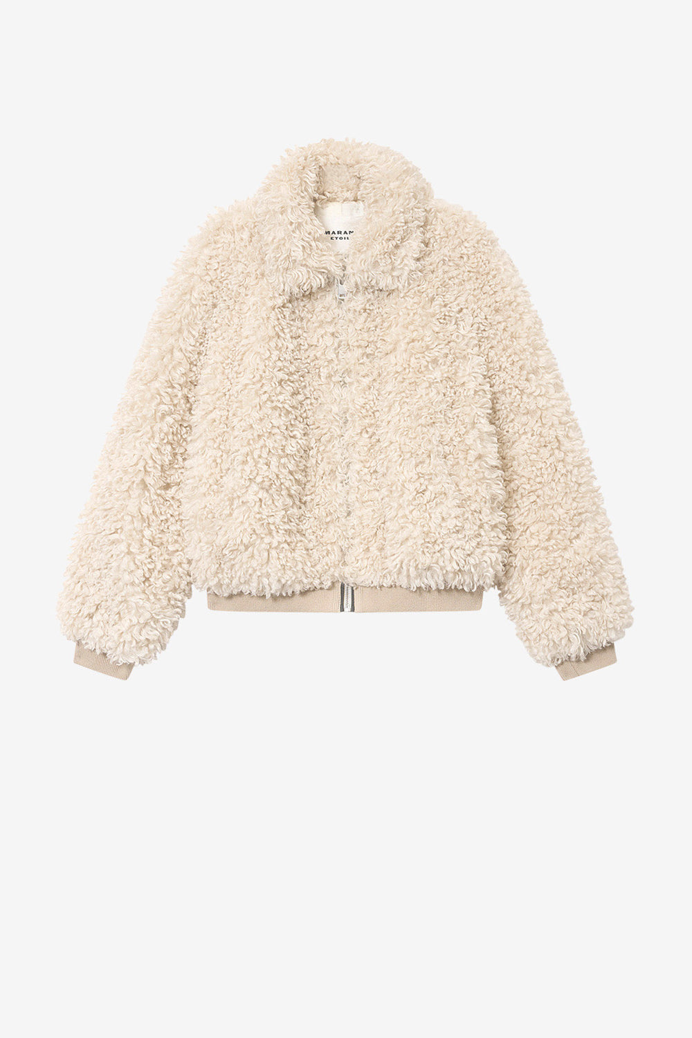 Cappotto corto in ecopelliccia curly tayma - Ecru - Woman - 1