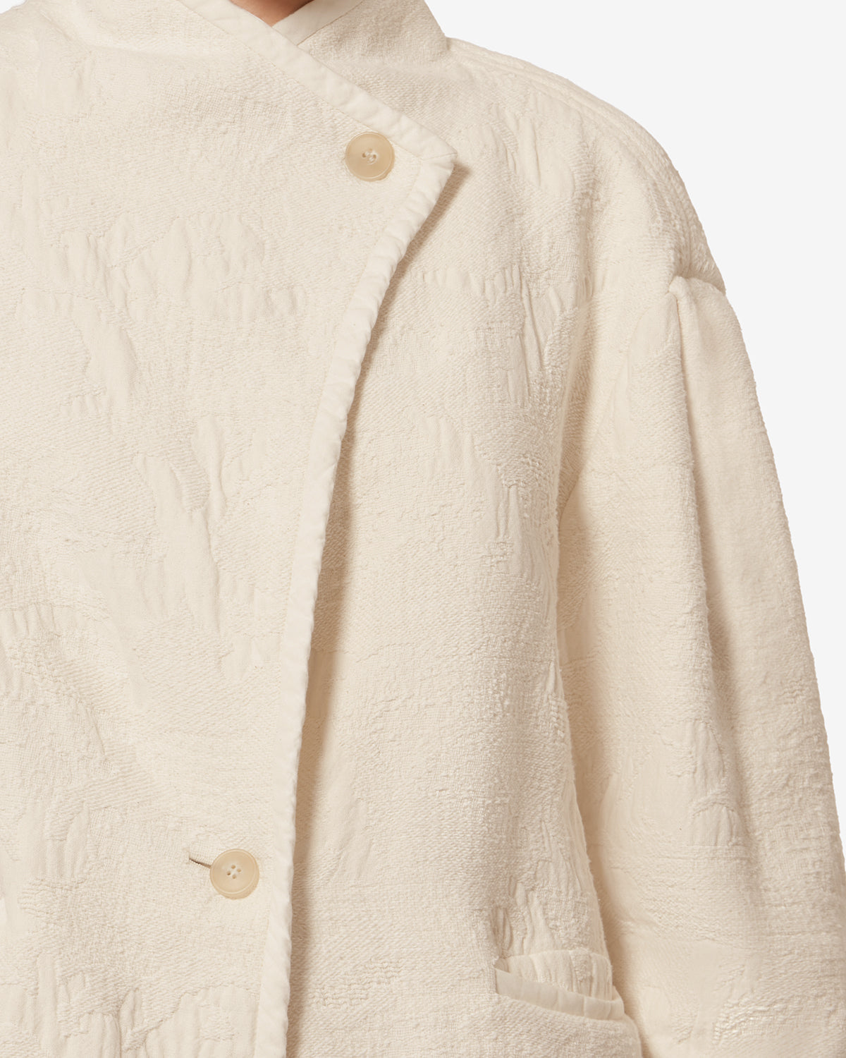 Uadie テクスチャードコットン ショートコート - 生成り - Woman - 2