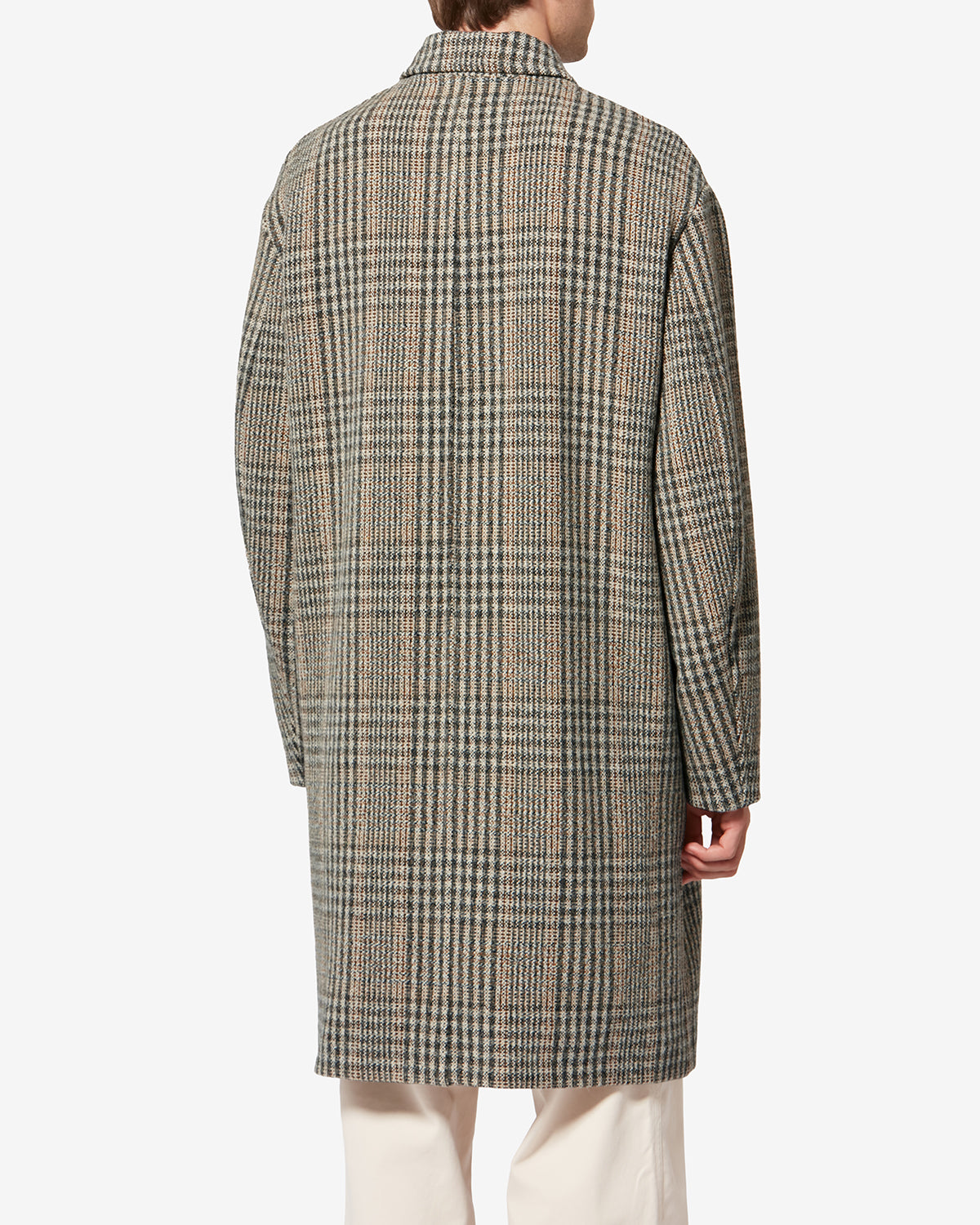 Franco prince-of-wales check virgin wool coat - Beige - Man - 4