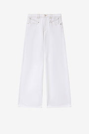 Pantalon lemony en coton - Blanc - Woman