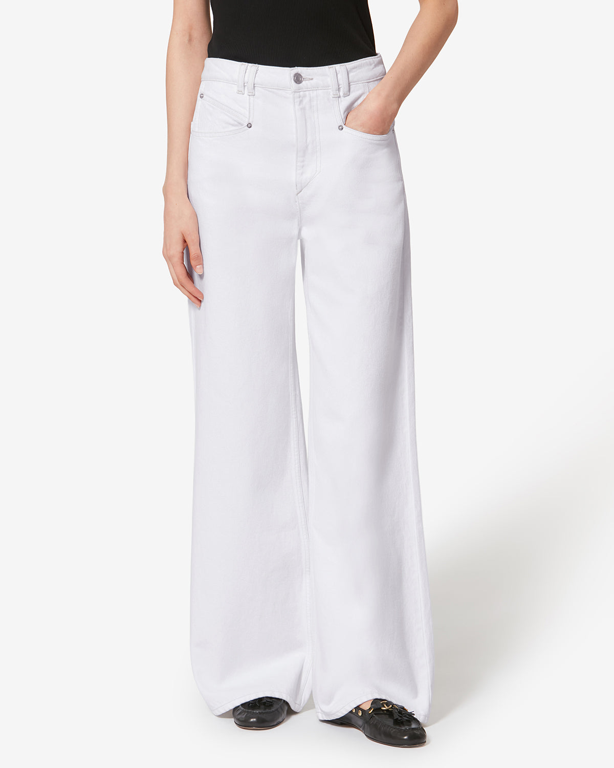 Pantalón lemony de algodón - Blanco - Woman - 3