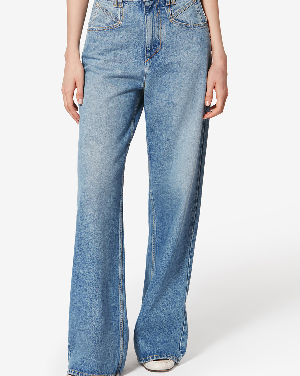 Lemony cotton pants - Light blue - Woman - 3