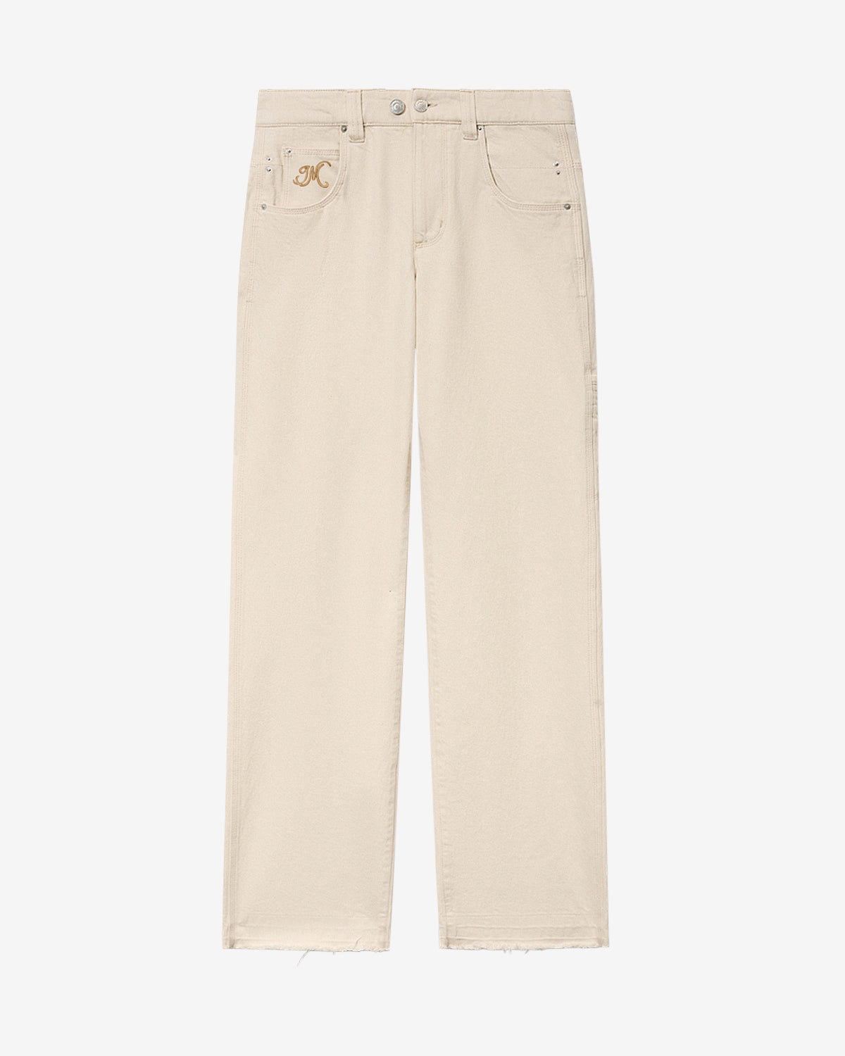 Jeans in denim con impunture jeyda - Ecru - Woman - 5