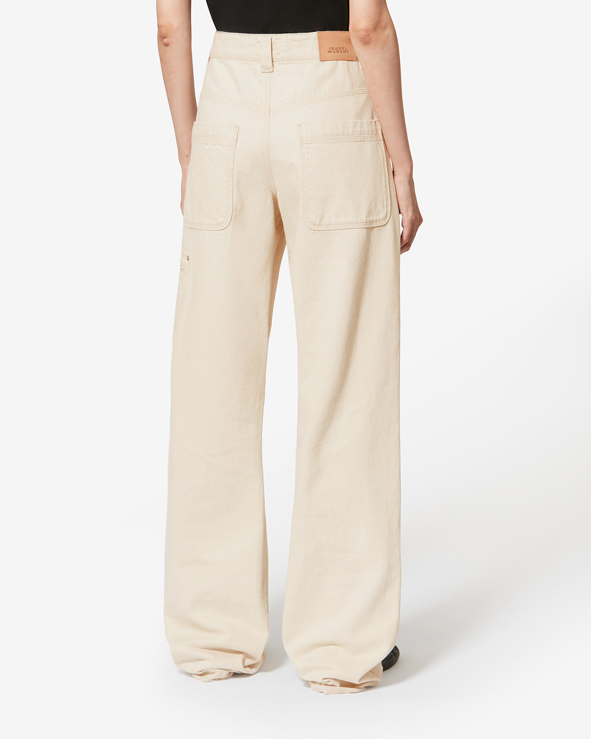 Jeans in denim con impunture jeyda - Ecru - Woman - 4