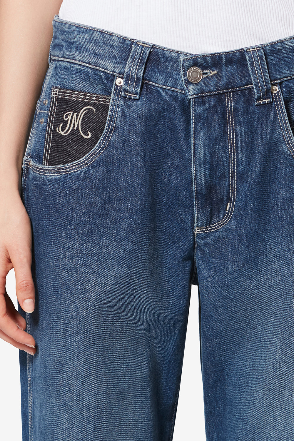 Jeans in denim con impunture jeyda - Blu - Woman - 3