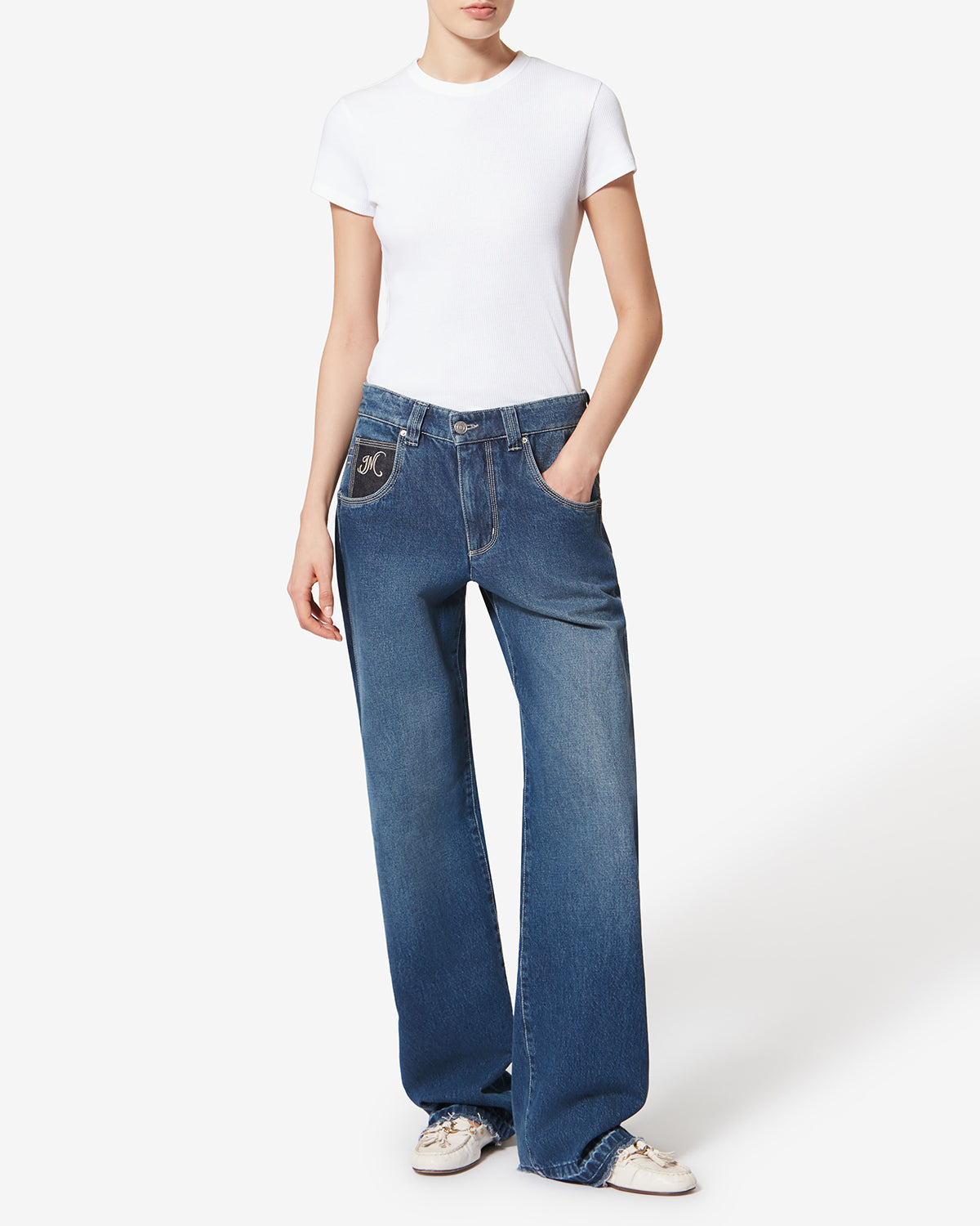 Jeans in denim con impunture jeyda - Blu - Woman - 1