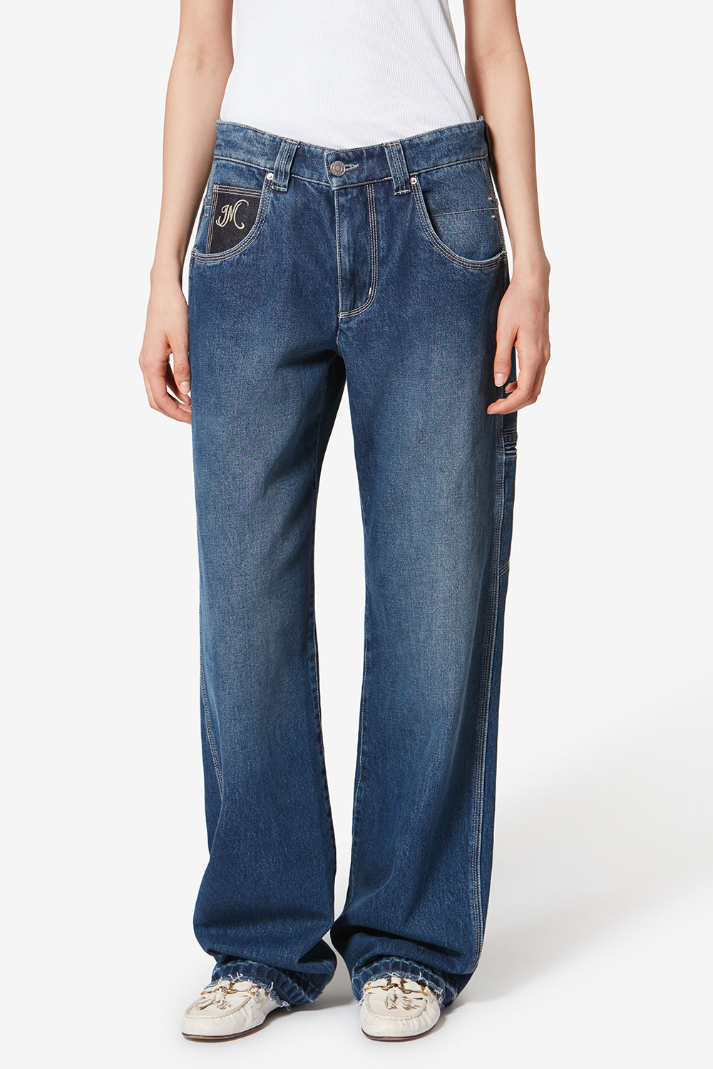 Jeans in denim con impunture jeyda - Blu - Woman - 4