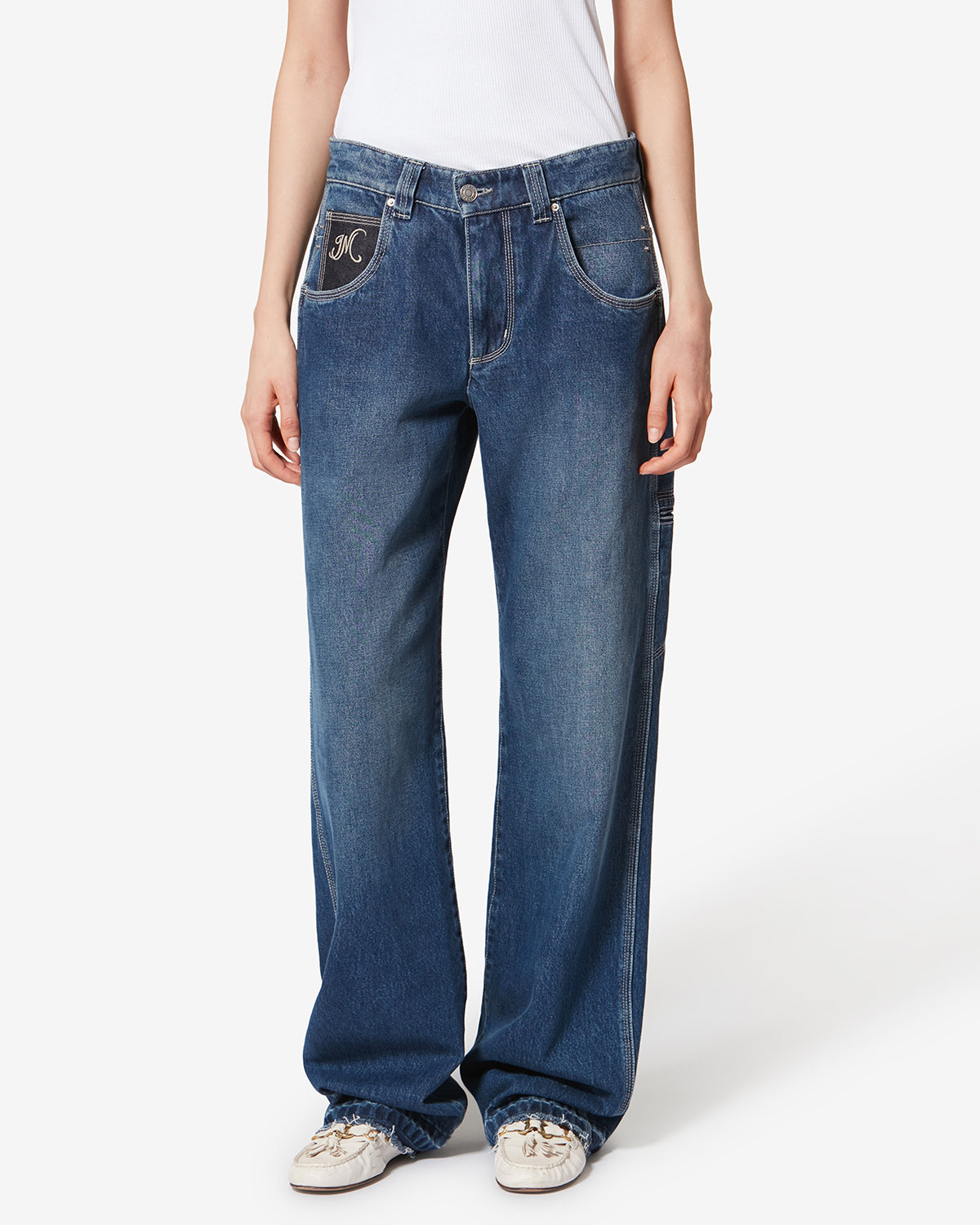 Jeans in denim con impunture jeyda - Blu - Woman - 3
