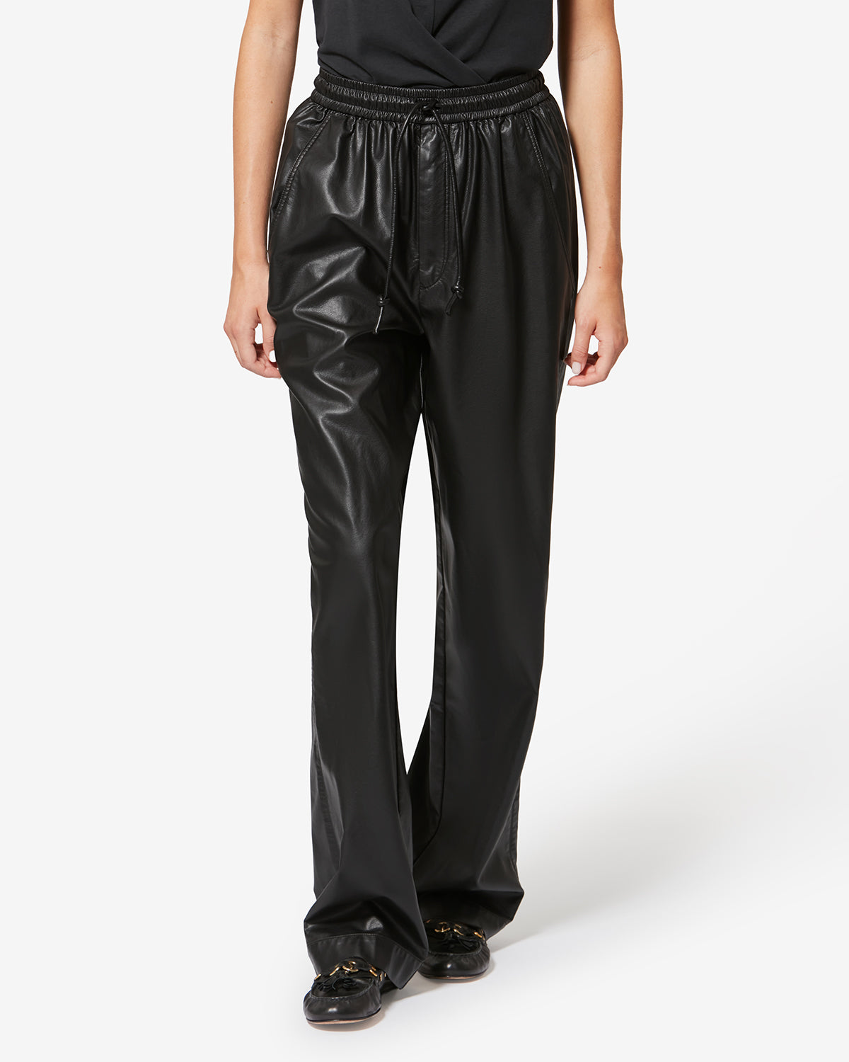 Pantalon nereane façon cuir souple et fin - Noir - Woman - 3
