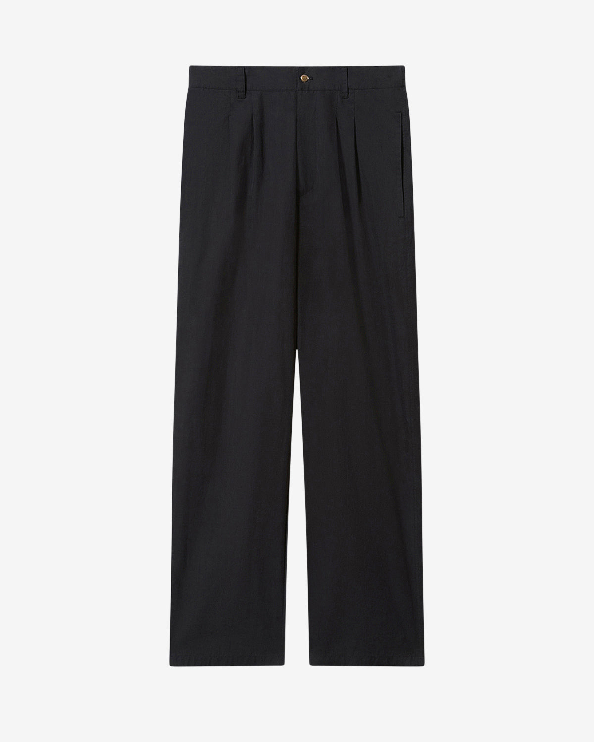 Pantalón con pliegues informal yosti de algodón - Negro lavado - Man - 5