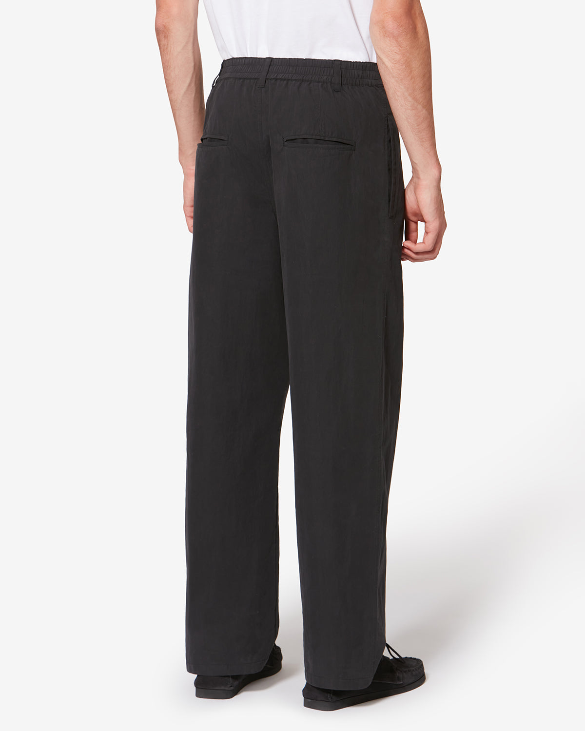 Pantalón con pliegues informal yosti de algodón - Negro lavado - Man - 4