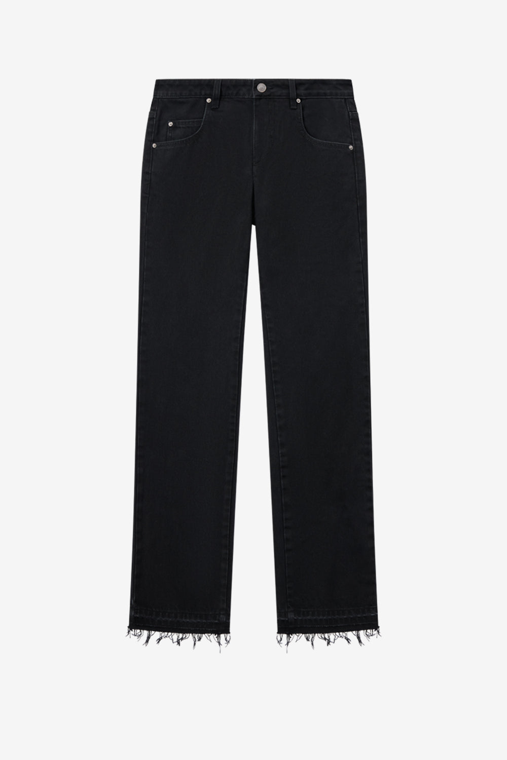 Denala コットンパンツ - ウォッシュドブラック - Woman - 1