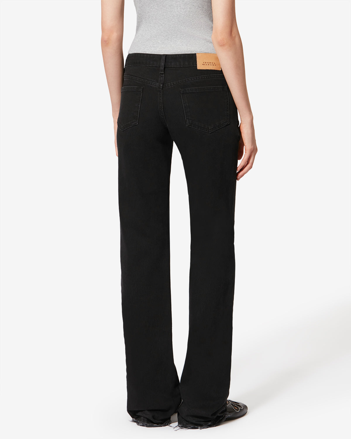 Denala コットンパンツ - ウォッシュドブラック - Woman - 4