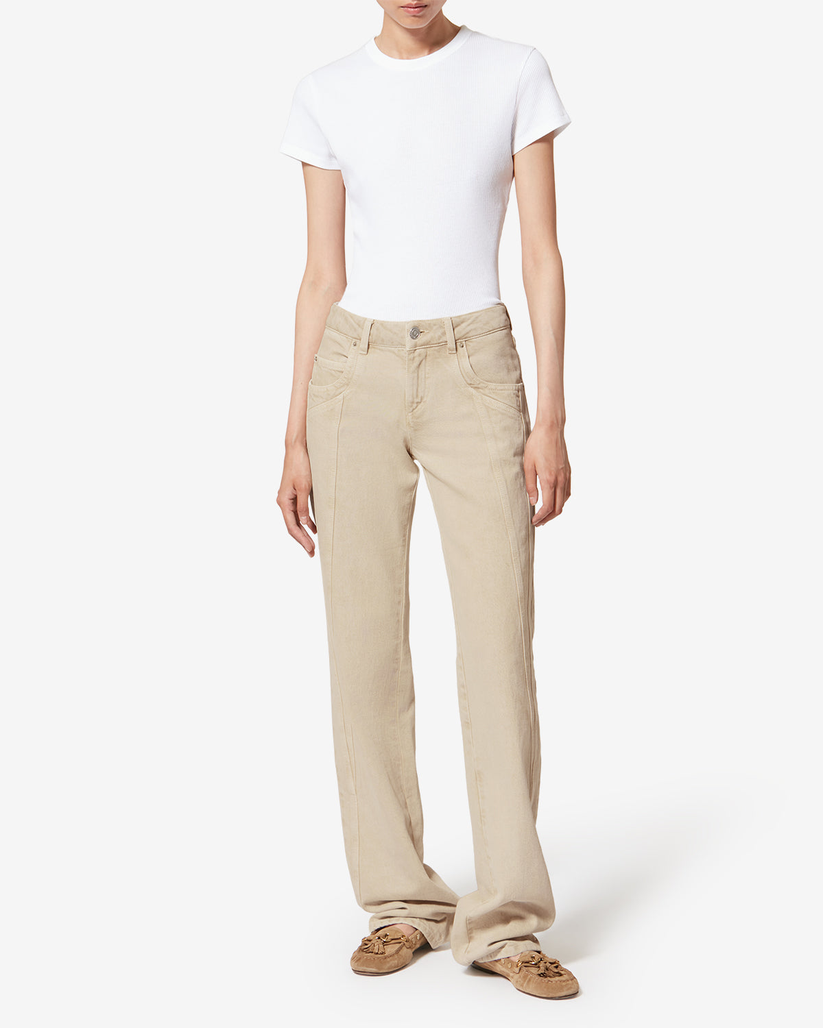 Jeans bootcut jaylis in denim leggero - Ecru - Woman - 1