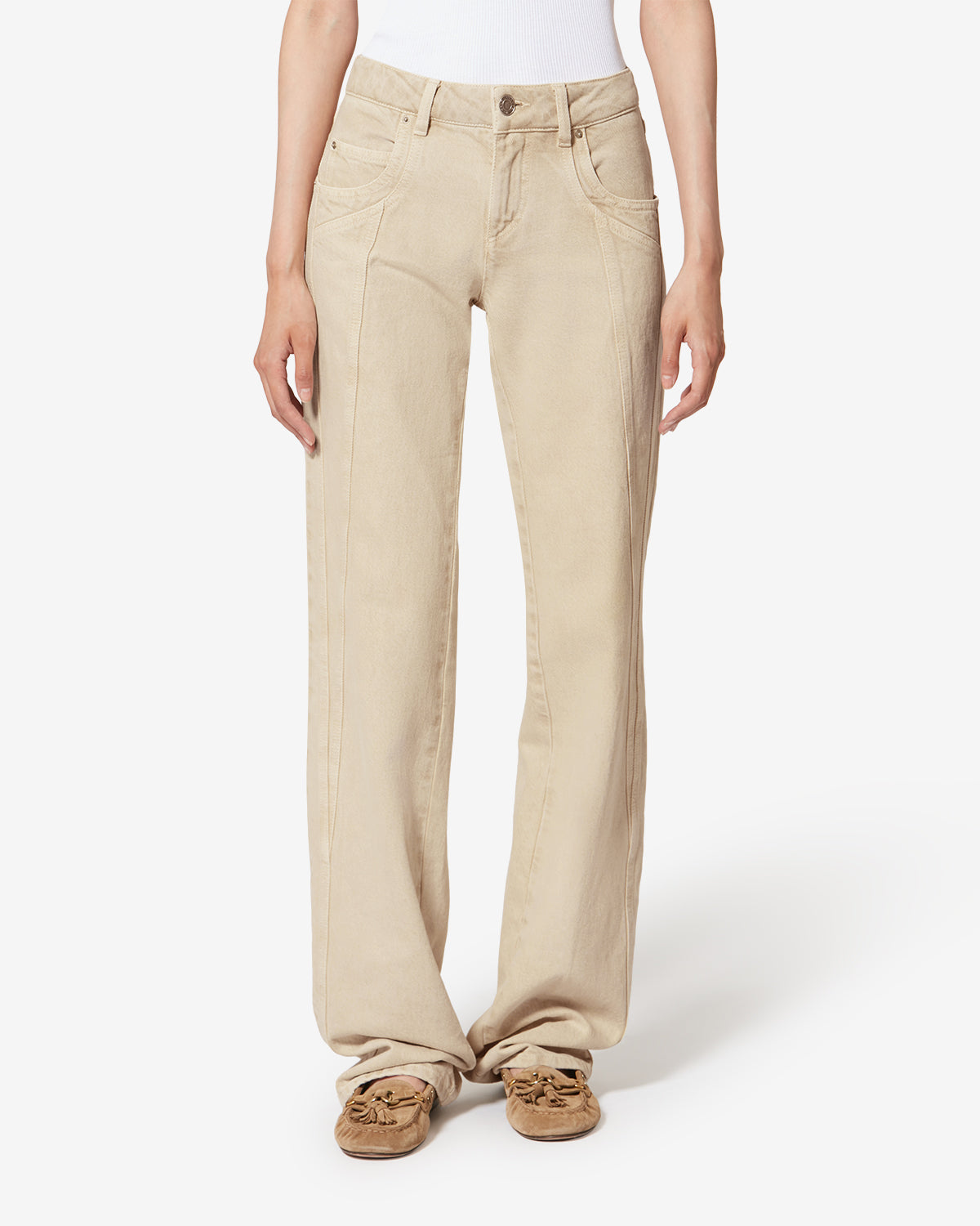 Jeans bootcut jaylis in denim leggero - Ecru - Woman - 3