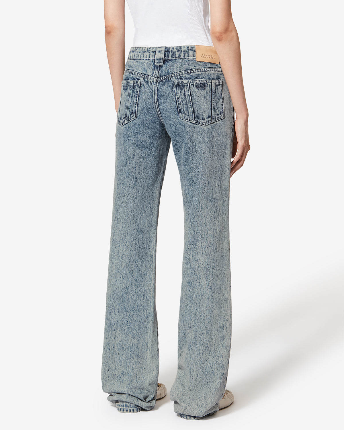 Jaylis ウォッシュドデニム ブーツカットジーンズ - ライトブルー - Woman - 4