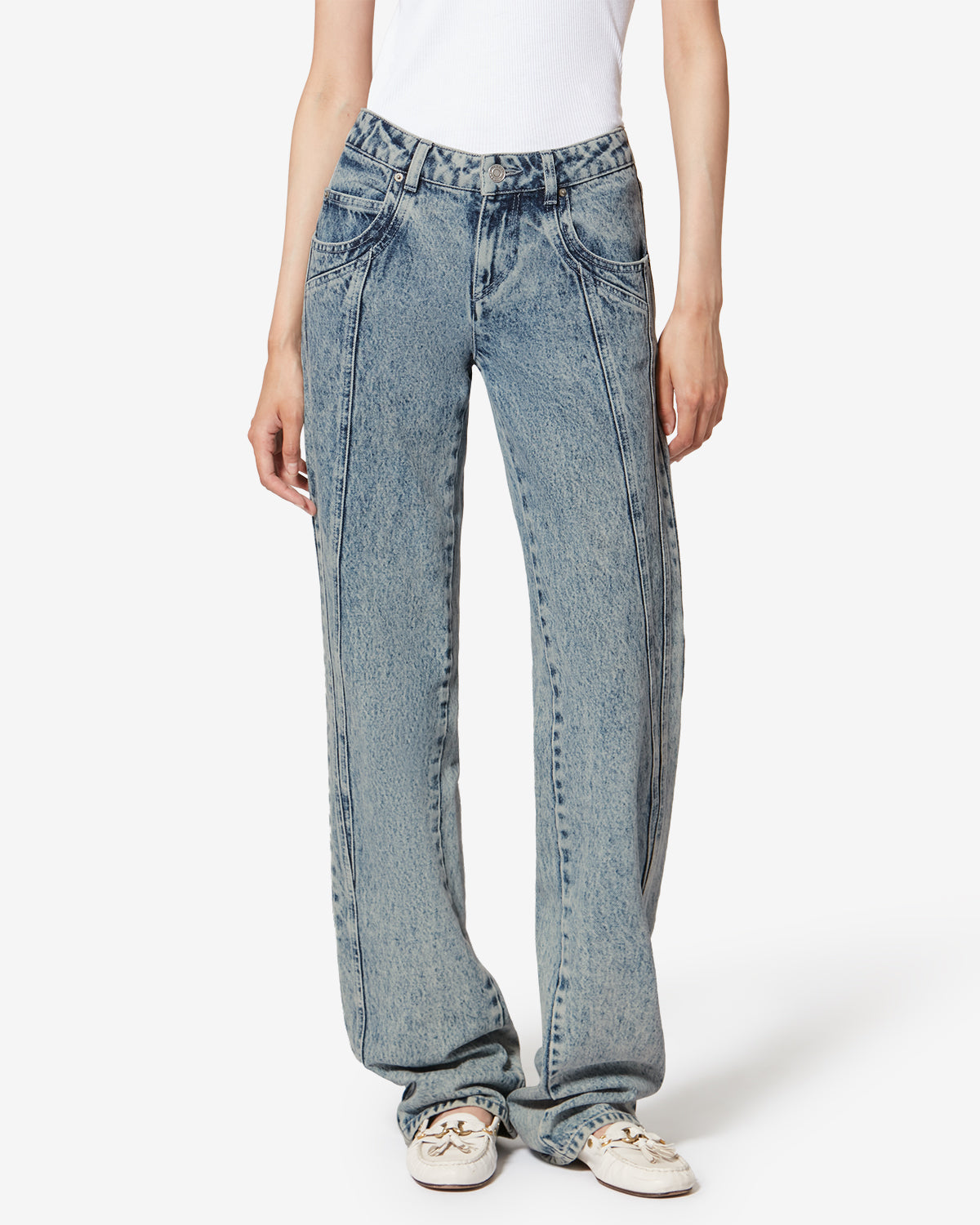 Jaylis ウォッシュドデニム ブーツカットジーンズ - ライトブルー - Woman - 3