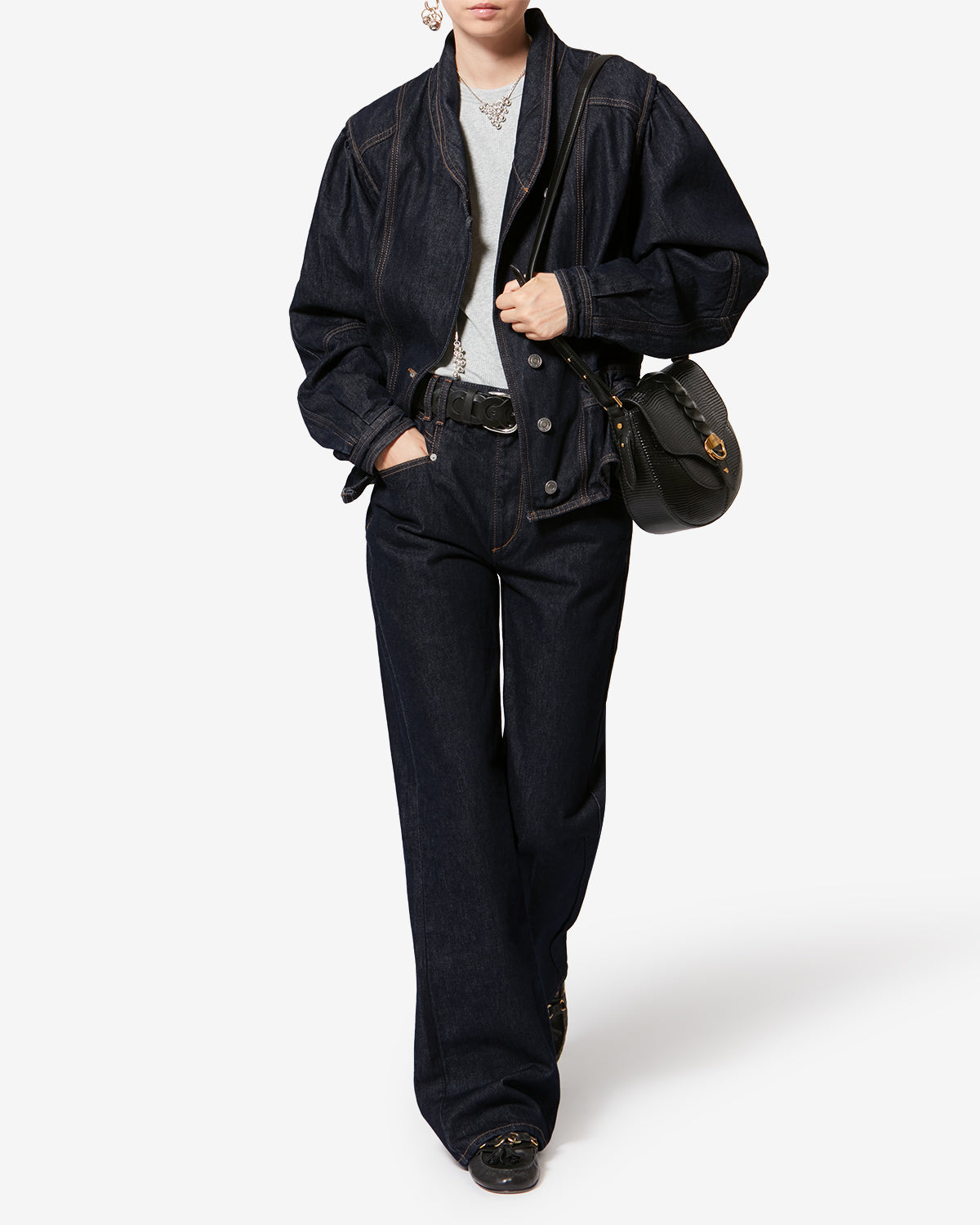 Belvia cotton pants - Dark midnight - Woman - 1