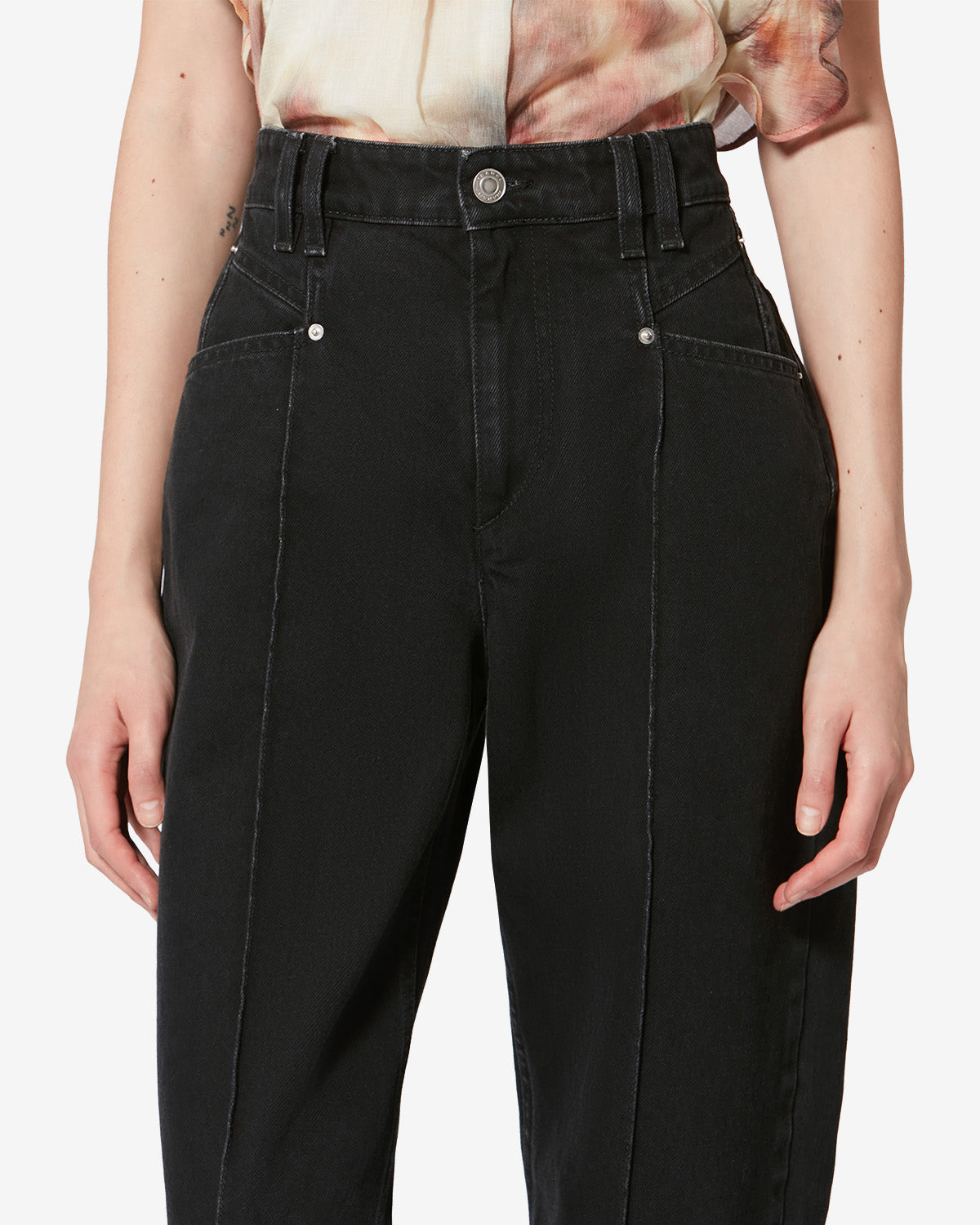 Pantalon drolane en coton - Noir délavé - Woman - 2
