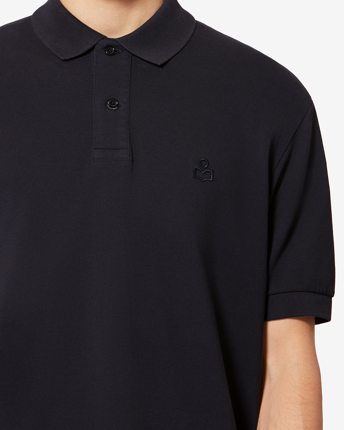Kurzärmeliges poloshirt afko aus piqué-baumwolle - Schwarz gewaschen - Man - 2