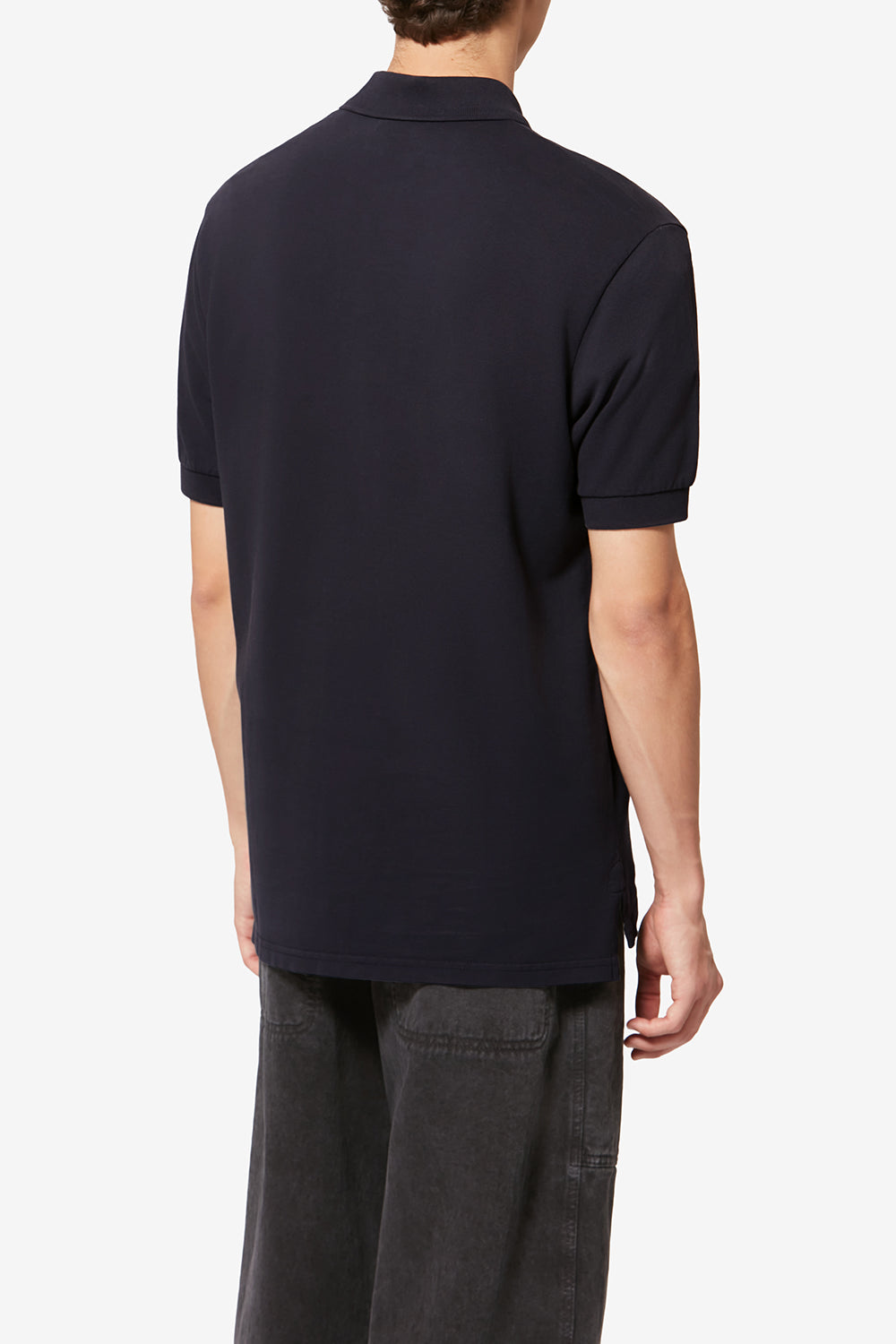 Polo de manga corta afko de algodón piqué - Negro lavado - Man - 5