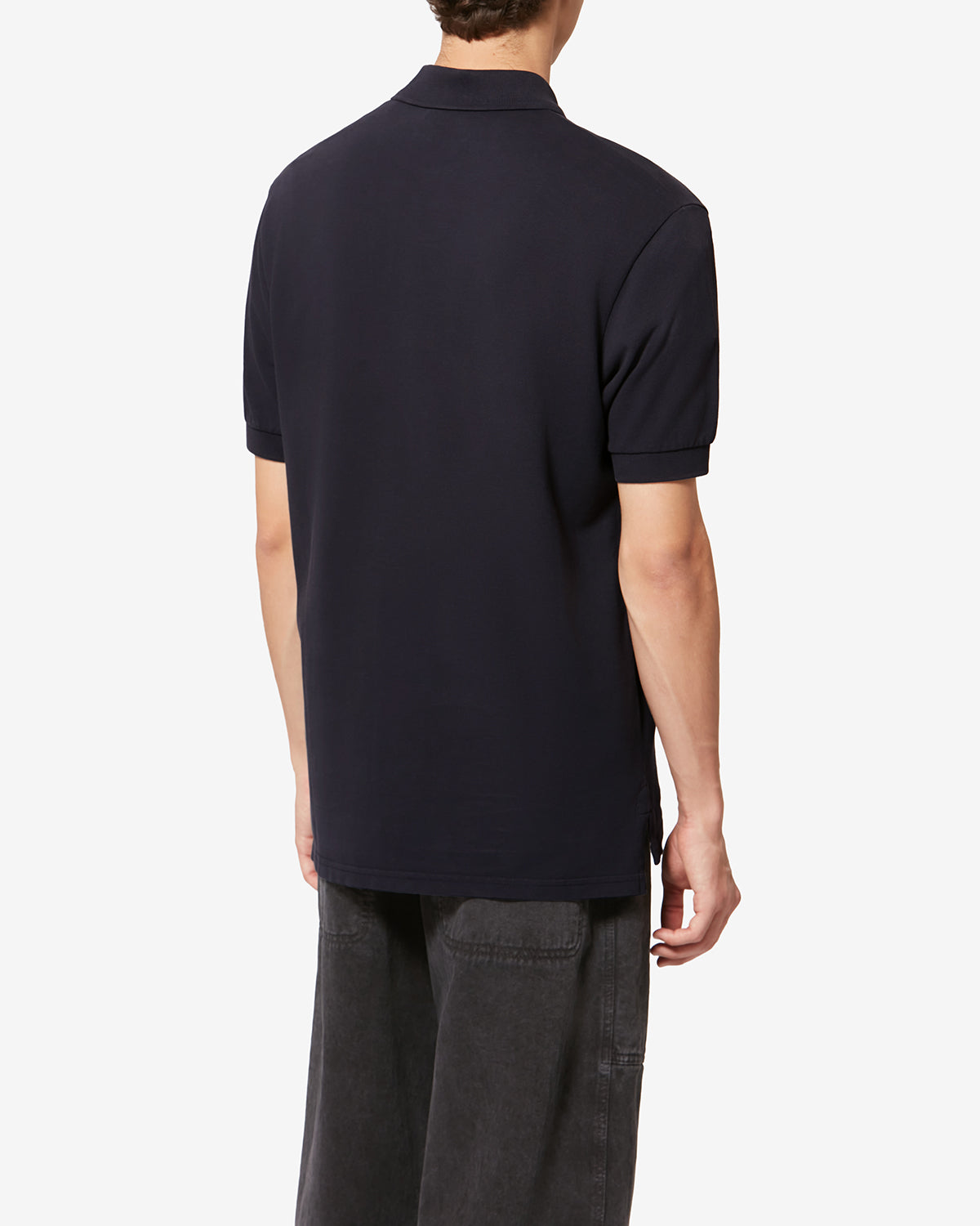 Kurzärmeliges poloshirt afko aus piqué-baumwolle - Schwarz gewaschen - Man - 4