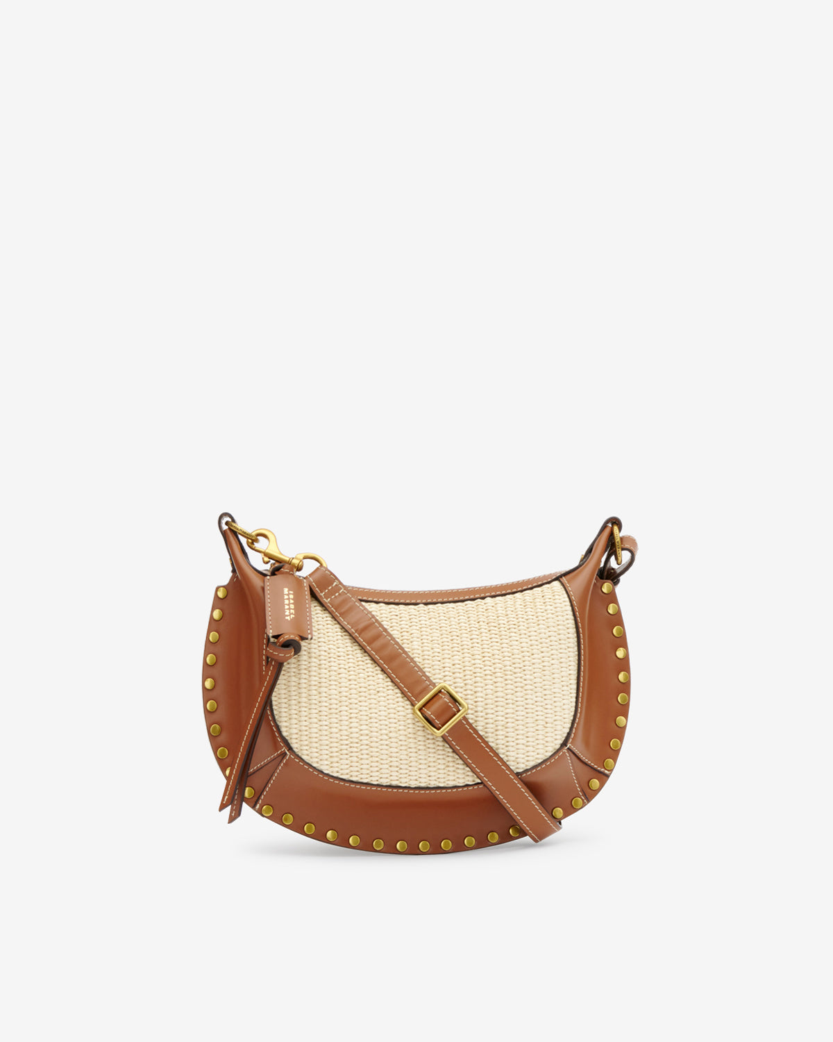 イザベルマラン  OSKAN MOON スタッズ スウェードレザーショルダーバッグ レディース ISABEL MARANT Oskan Moon スエード ショルダーバッグ | ブラウン
