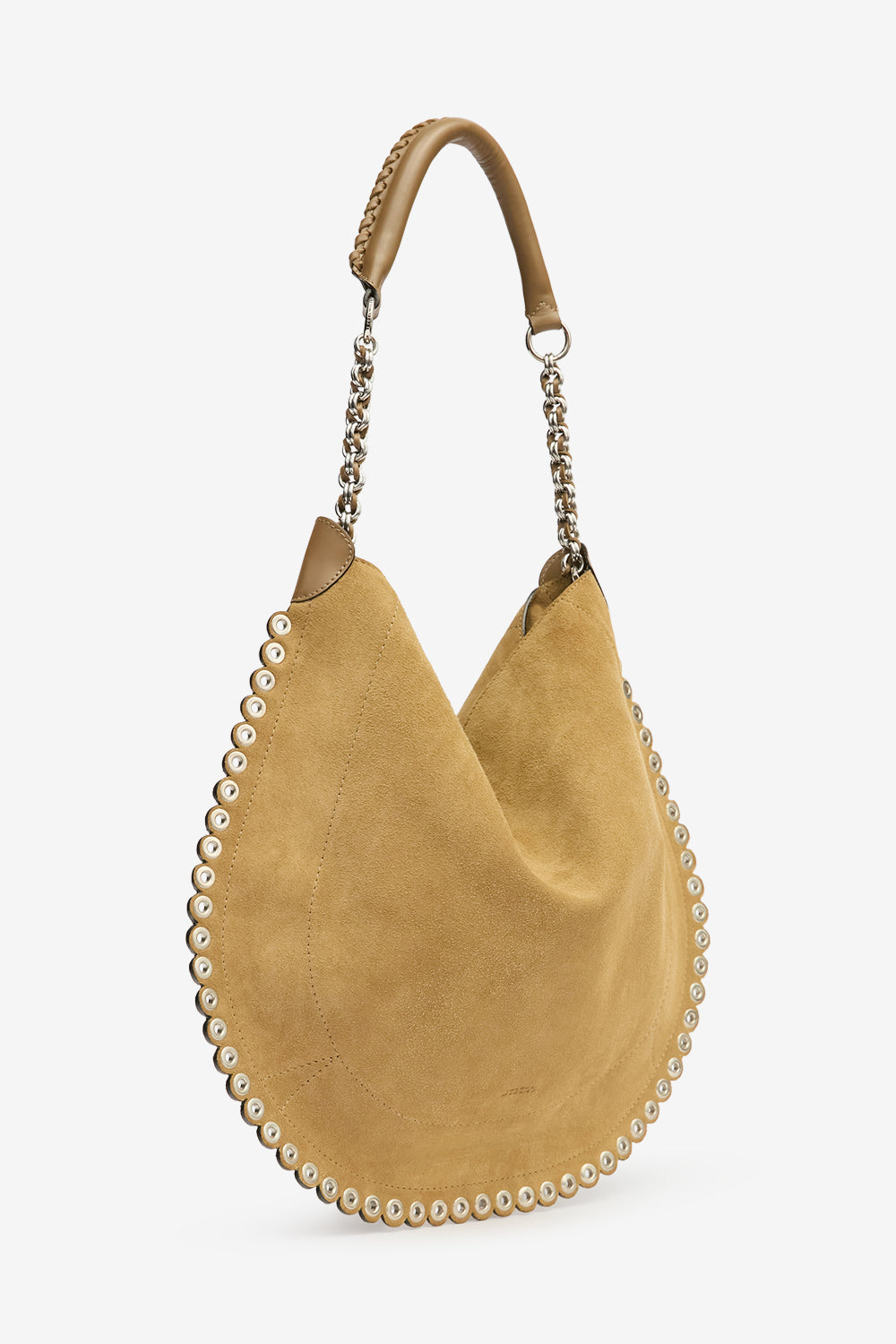 Borsa oskan hobo soft catena in pelle scamosciata - Sand - Woman - 5