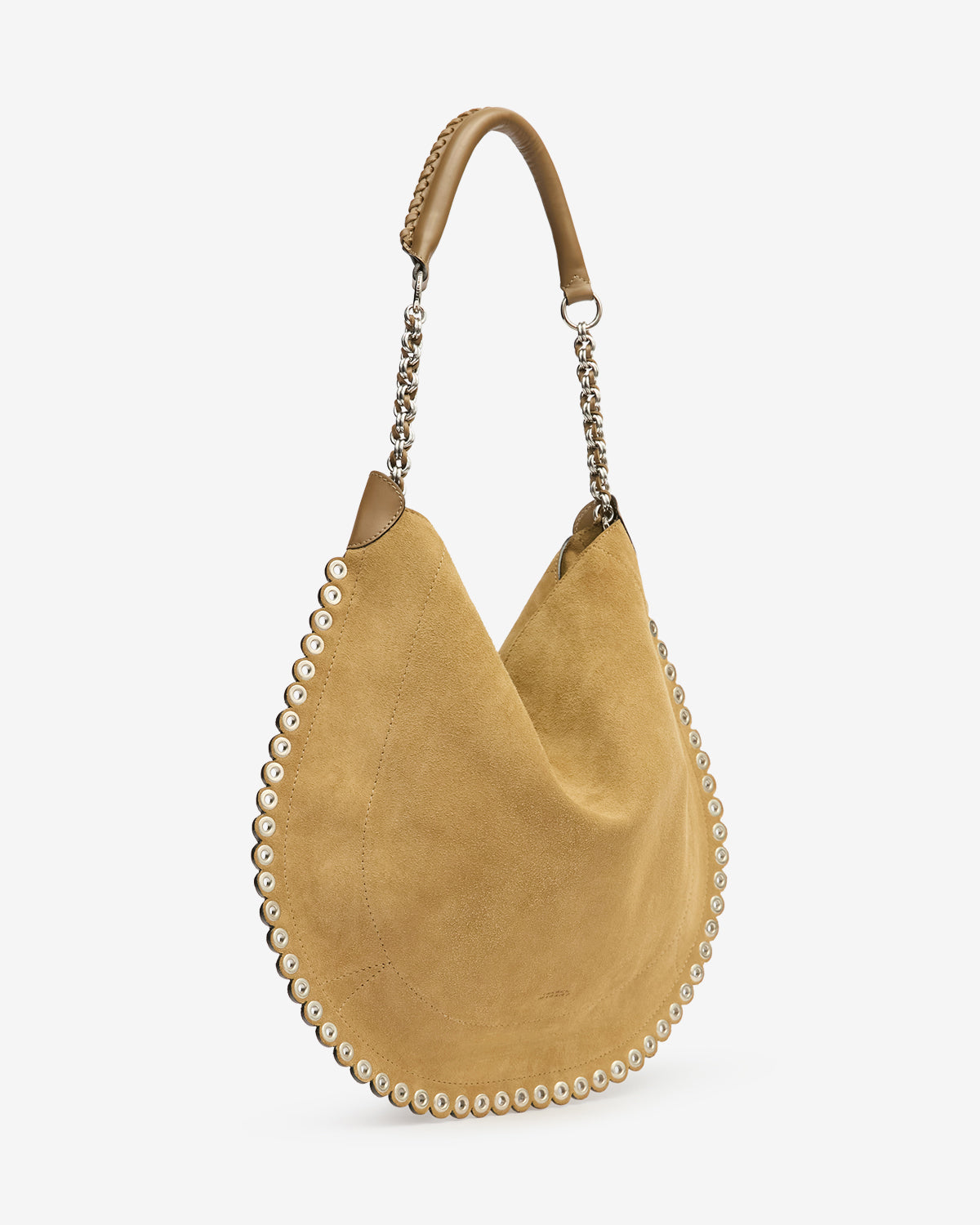 Borsa oskan hobo soft catena in pelle scamosciata - Sand - Woman - 5