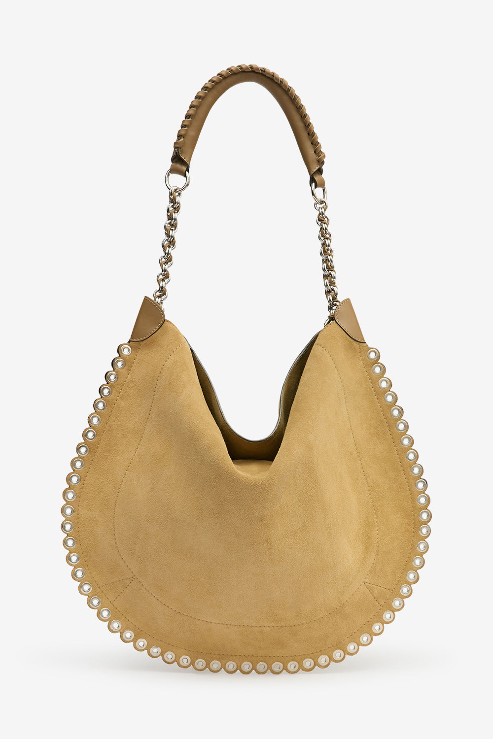 Borsa oskan hobo soft catena in pelle scamosciata - Sand - Woman - 3