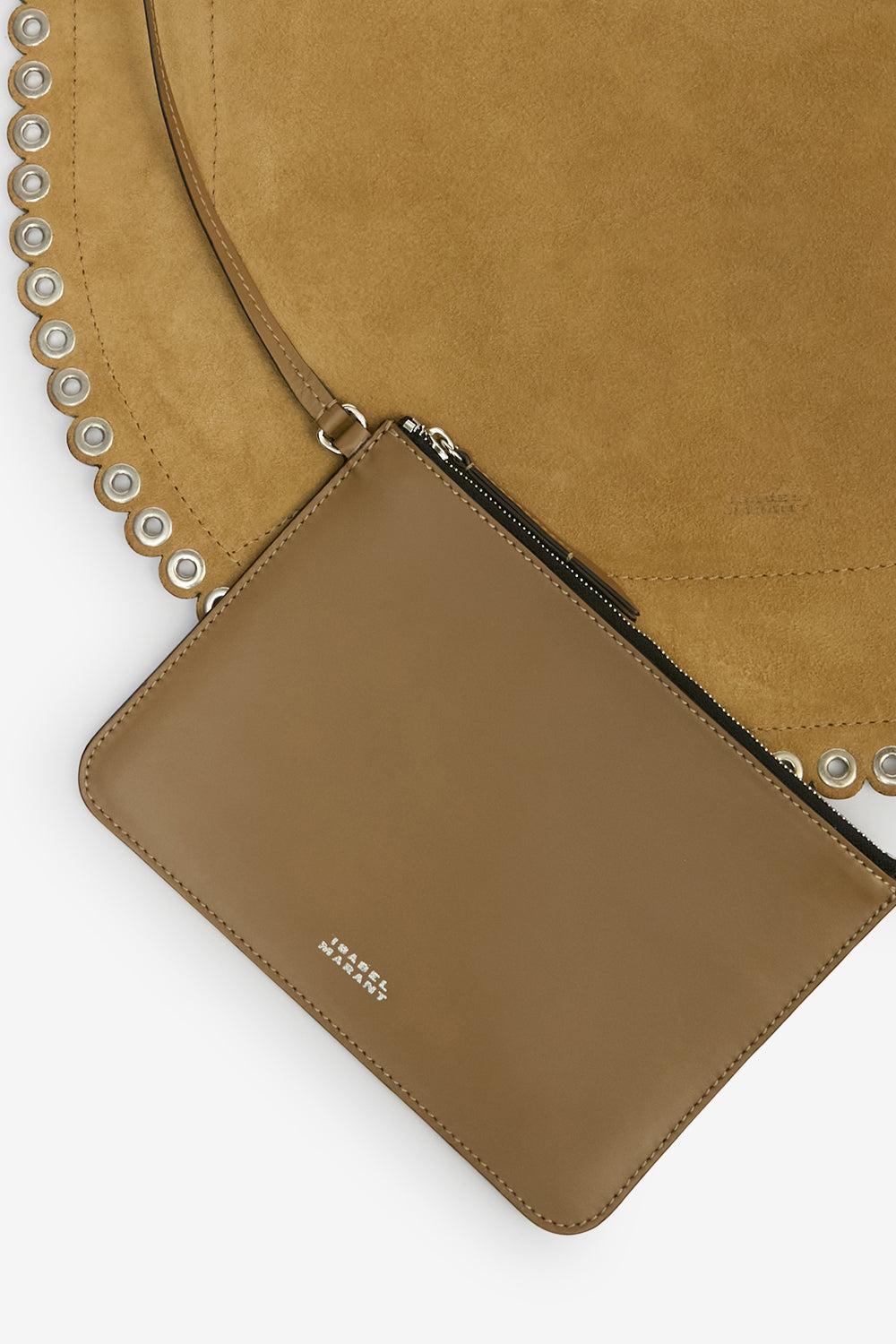 Borsa oskan hobo soft catena in pelle scamosciata - Sand - Woman - 4