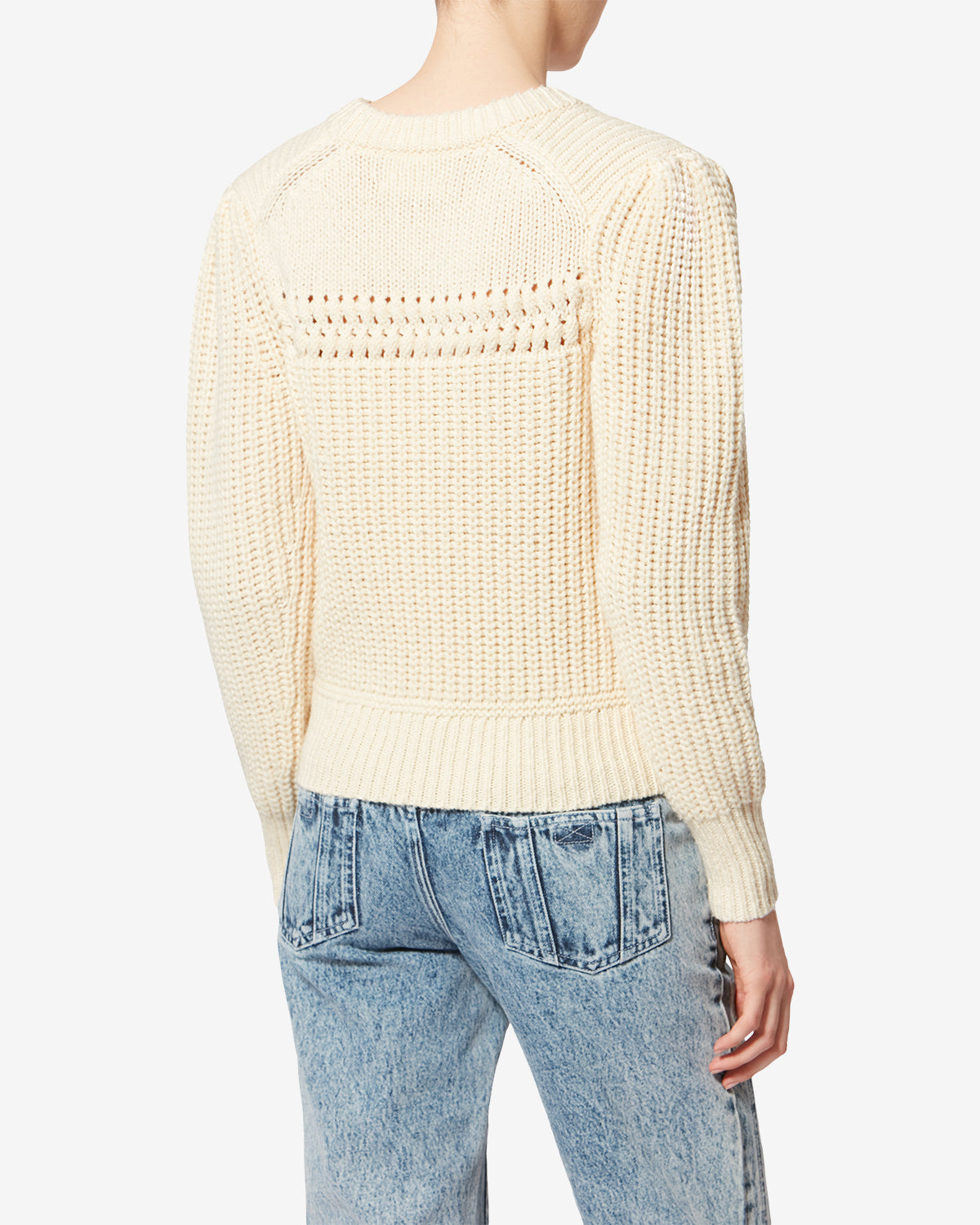 Winnie double-faced knit sweater - Ecru - Woman - 4