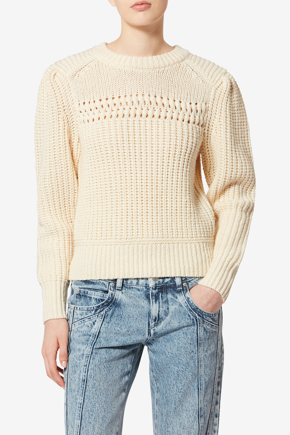 Winnie double-faced knit sweater - Ecru - Woman - 4