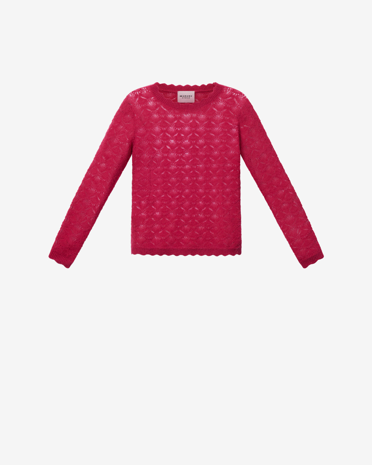 Maglione in pizzo di alpaca leonette - Fuchsia - Woman - 5