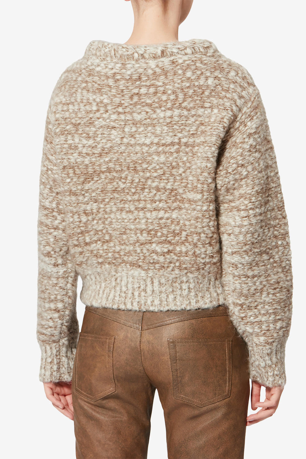Dorota wool sweater - Ecru-bronze - Woman - 5