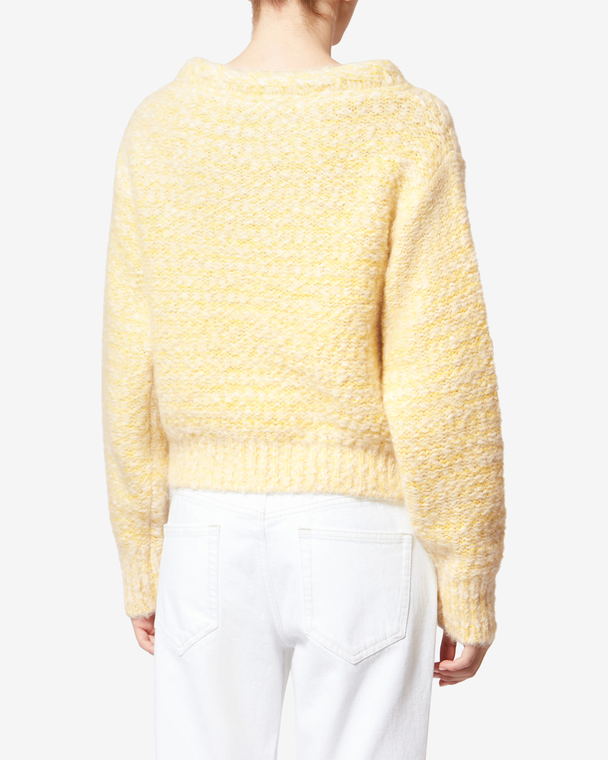 Maglione dorota in lana - Ecru and yellow - Woman - 4