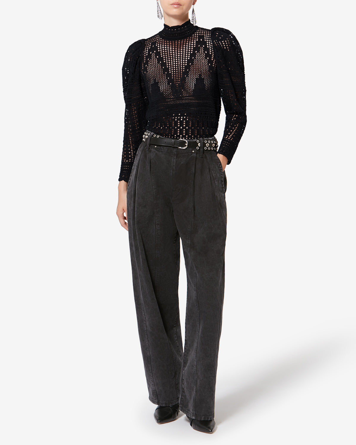 Dahara cotton sweater - Black - Woman - 1