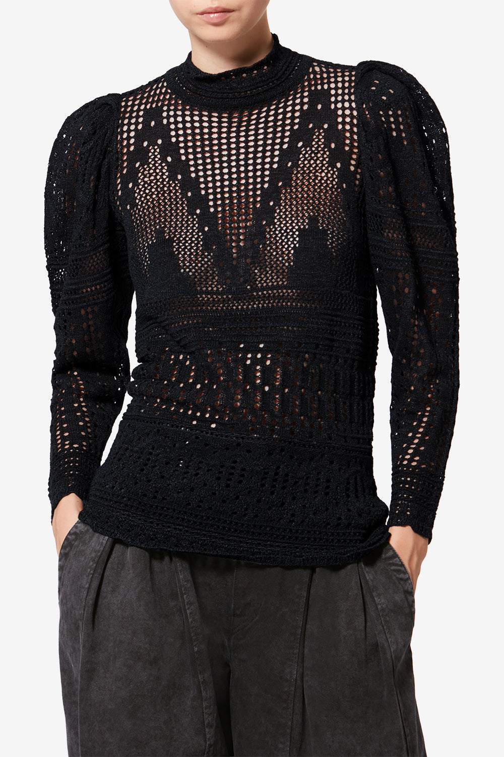 Dahara cotton sweater - Black - Woman - 4